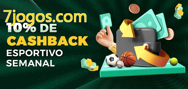10% de bônus de cashback na 7jogos.com